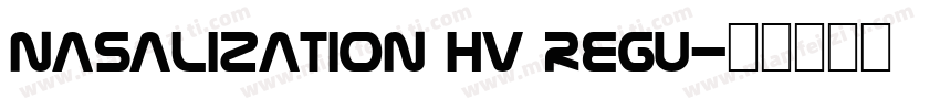 Nasalization Hv Regu字体转换